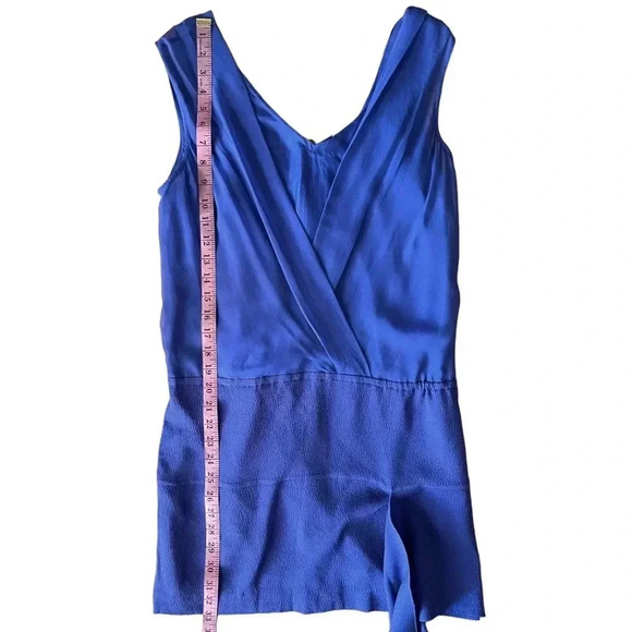 TRACY REESE Anthropologie Blue Sleeveless Silk Chiffon Shift Dress sz S - Picture 4 of 10
